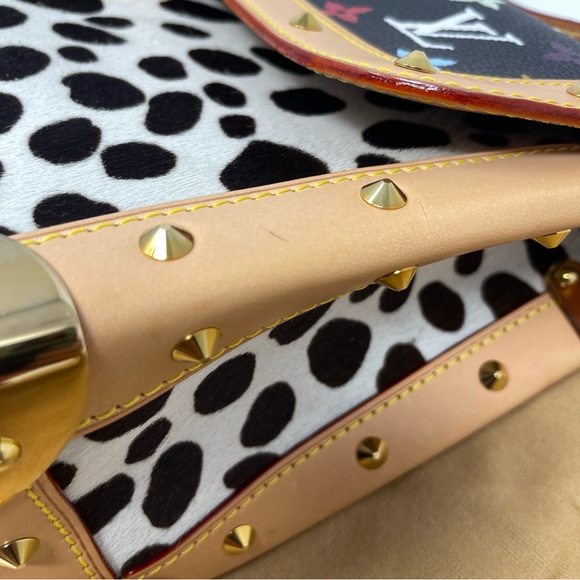Louis Vuitton Monogram Multicolor Sac Dalmatian Shoulder Bag Black White Purse - Picture 12 of 15